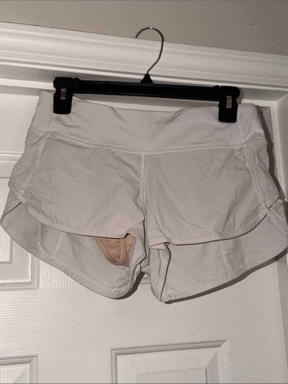 lululemon athletica Light Gray Layered Run Shorts